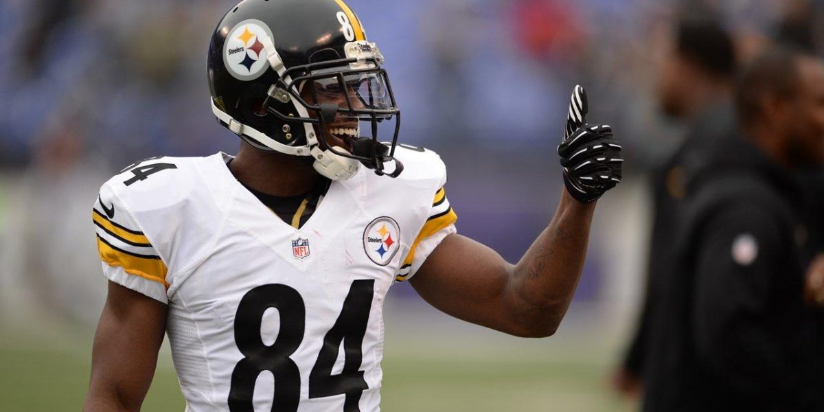 Pittsburgh Steelers WR Antonio Brown before an NFL game