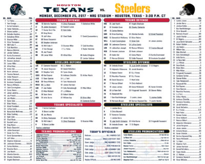 INFOGRAPHIC: How the Steelers and Texans match up for Christmas Day ...