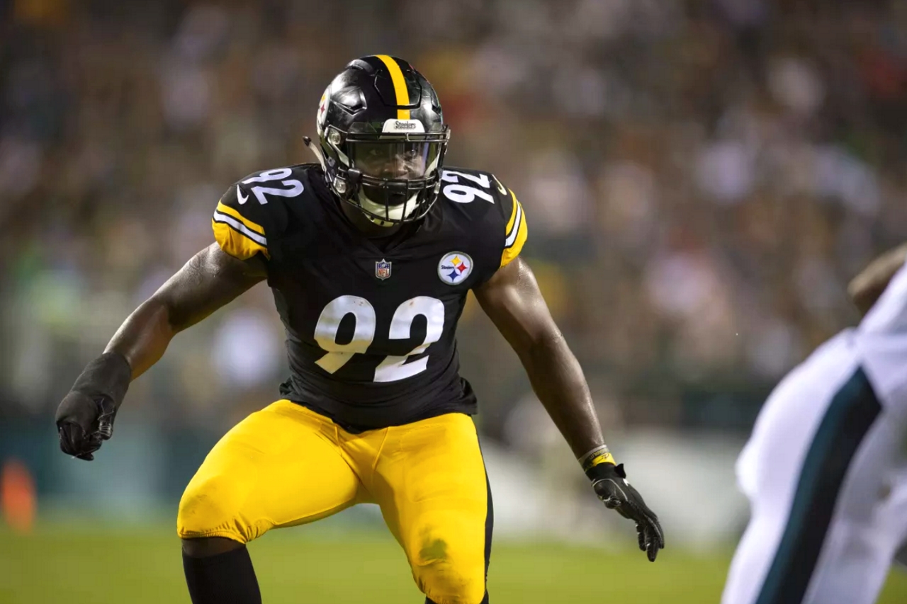 Pittsburgh Steelers linebacker Farrington Huguenin participates in a  News Photo - Getty Images