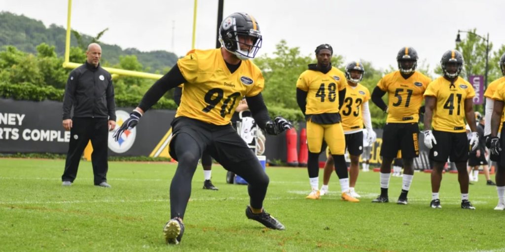 Pittsburgh Steelers outside linebacker T.J. Watt at OTAs in 2019