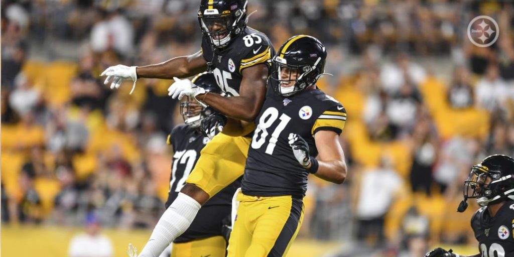 Pittsburgh Steelers tight ends Xavier Grimble and Zach Gentry