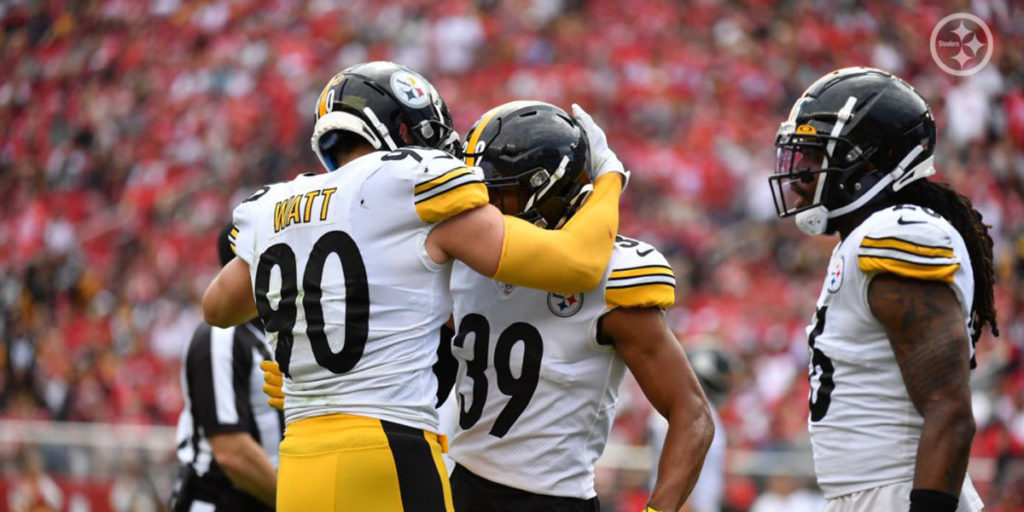 Pittsburgh Steelers LB TJ Watt and S Minkah Fitzpatrick