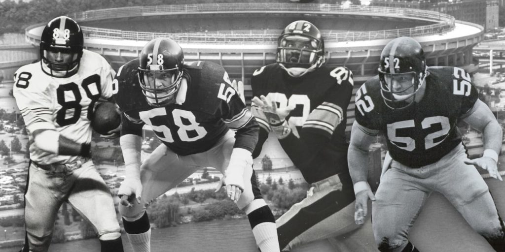 Lynn Swann, Jack Lambert, John Stallworth, and Mike Webster highlight the Pittsburgh Steelers' 1974 NFL Draft class (photo: Steelers.com)