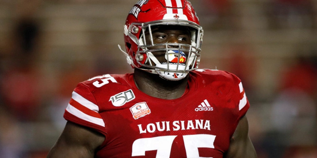 Louisiana offensive lineman Kevin Dotson was drafted by the Pittsburgh Steelers in the 2020 NFL Draft