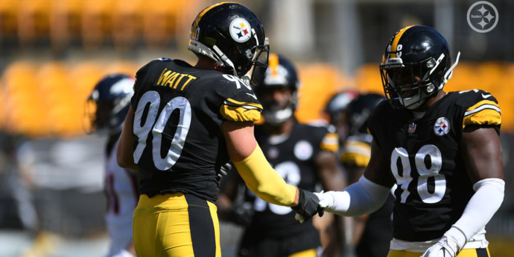 Pittsburgh Steelers LBs T.J. Watt and Vince Williams