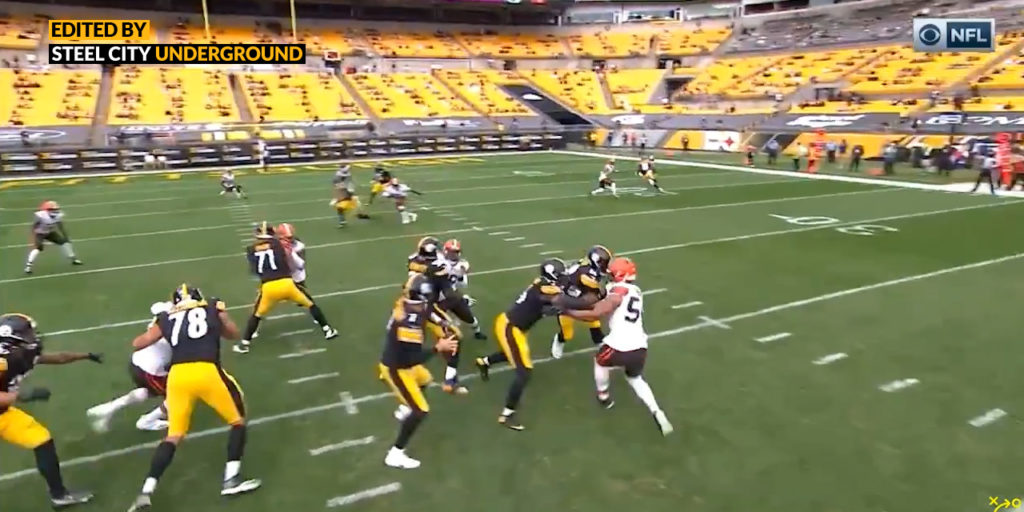 Big Ben pump fakes Browns secondary into Washington's wide-open TD