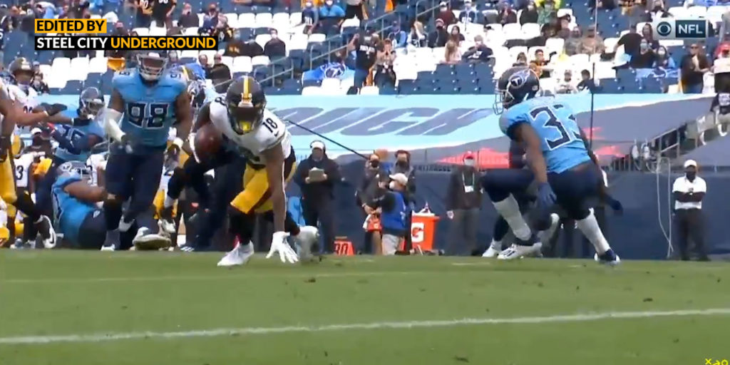 Watch: Diontae Johnson spins curl to grab second TD against Titans