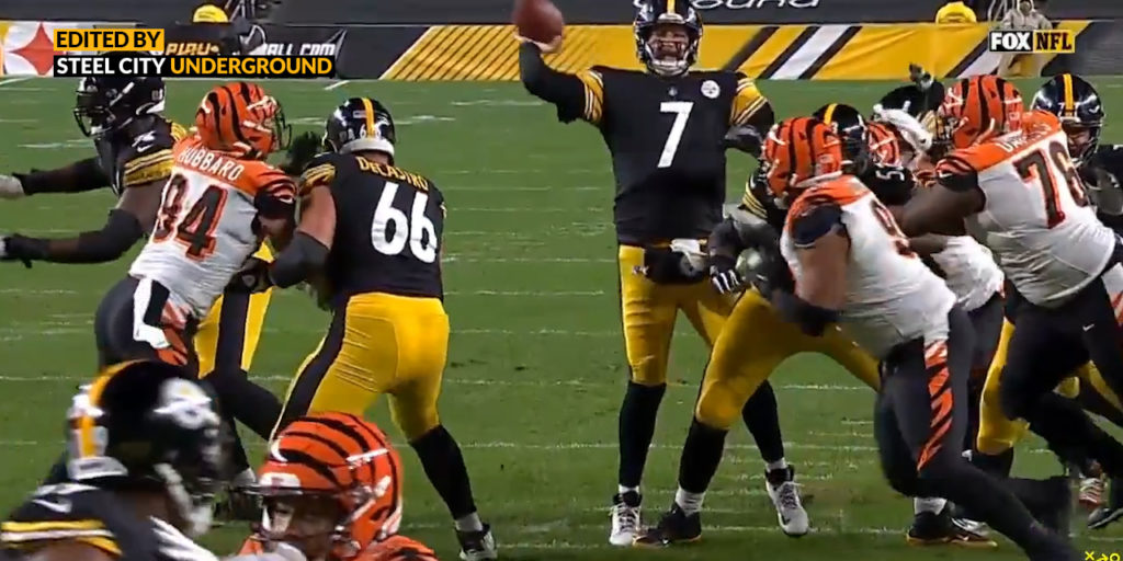 Watch: Vintage Ben Roethlisberger escapes Bengals pressure, tosses TD to Smith-Schuster