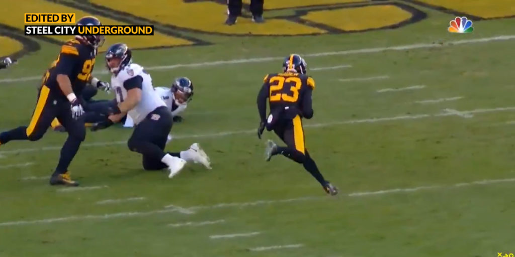 Watch: Joe Haden's first pick-six as a Pittsburgh Steeler