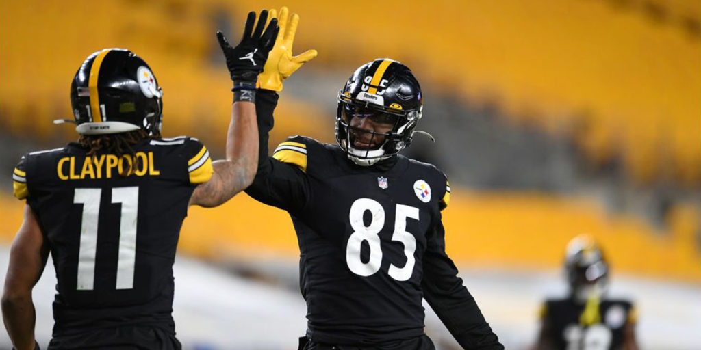 Pittsburgh Steelers WR Chase Claypool and TE Eric Ebron