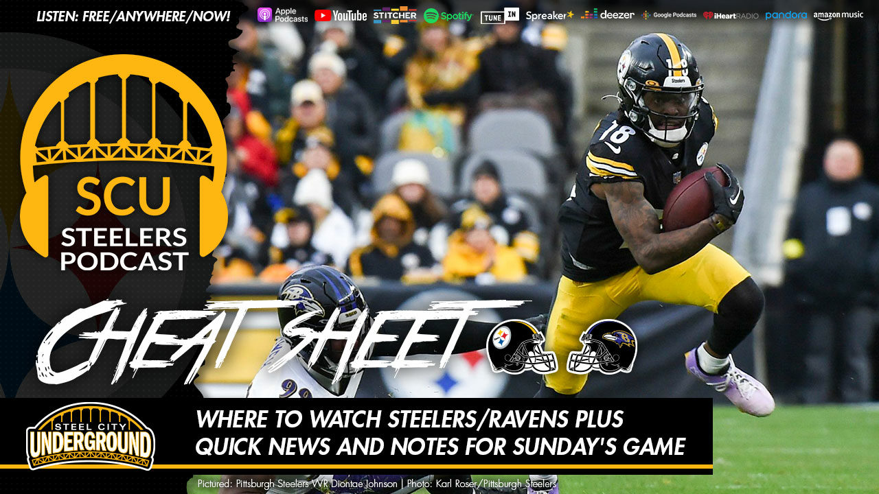 Where to watch Steelers/Ravens plus quick news and notes for Sunday's game  - Steel City Underground