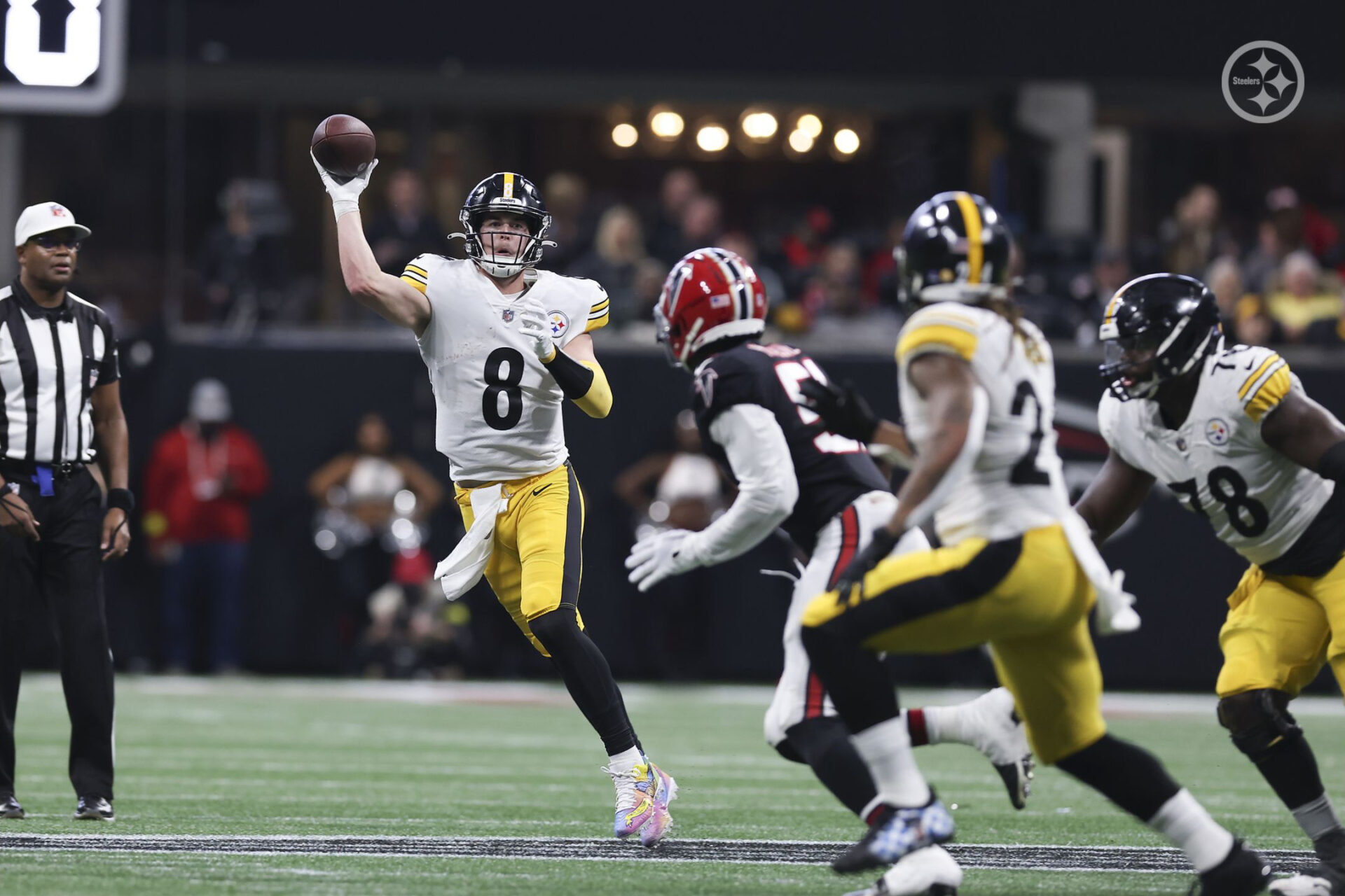 Falcons QB Marcus Mariota Reacts to Steelers Matchup