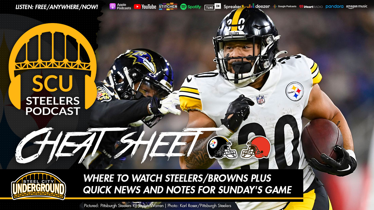 Where To Watch Steelersbrowns Plus Quick News And Notes For Sundays Game Steel City Underground