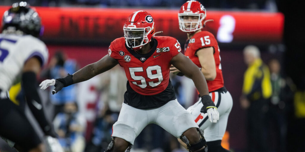 Georgia Bulldogs offensive lineman Broderick Jones