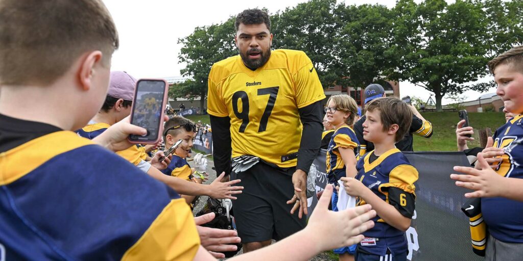 Cameron Heyward at Pittsburgh Steelers training camp 2022