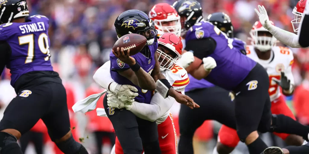 Lamar Jackson of the Baltimore Ravens