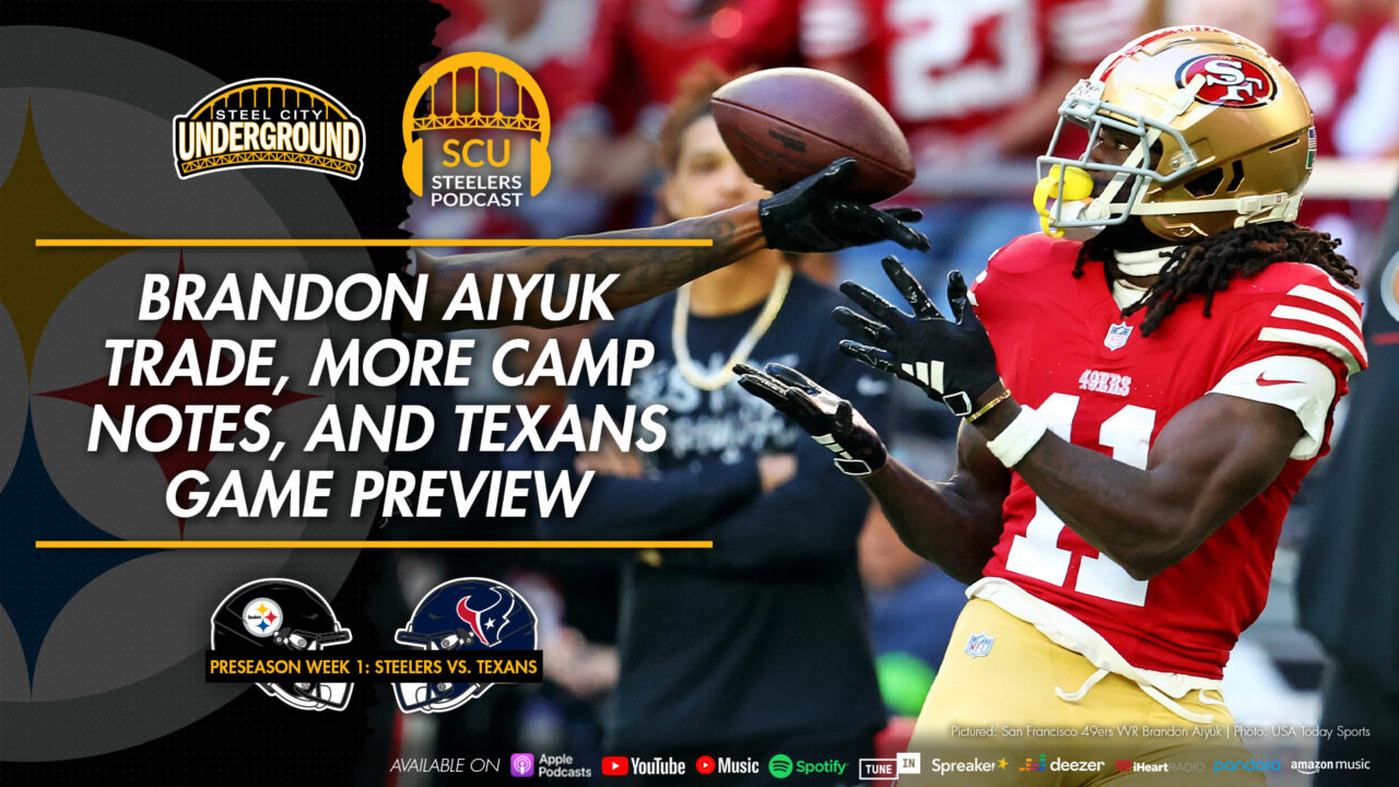 Brandon Aiyuk trade, more camp notes, and Texans game preview